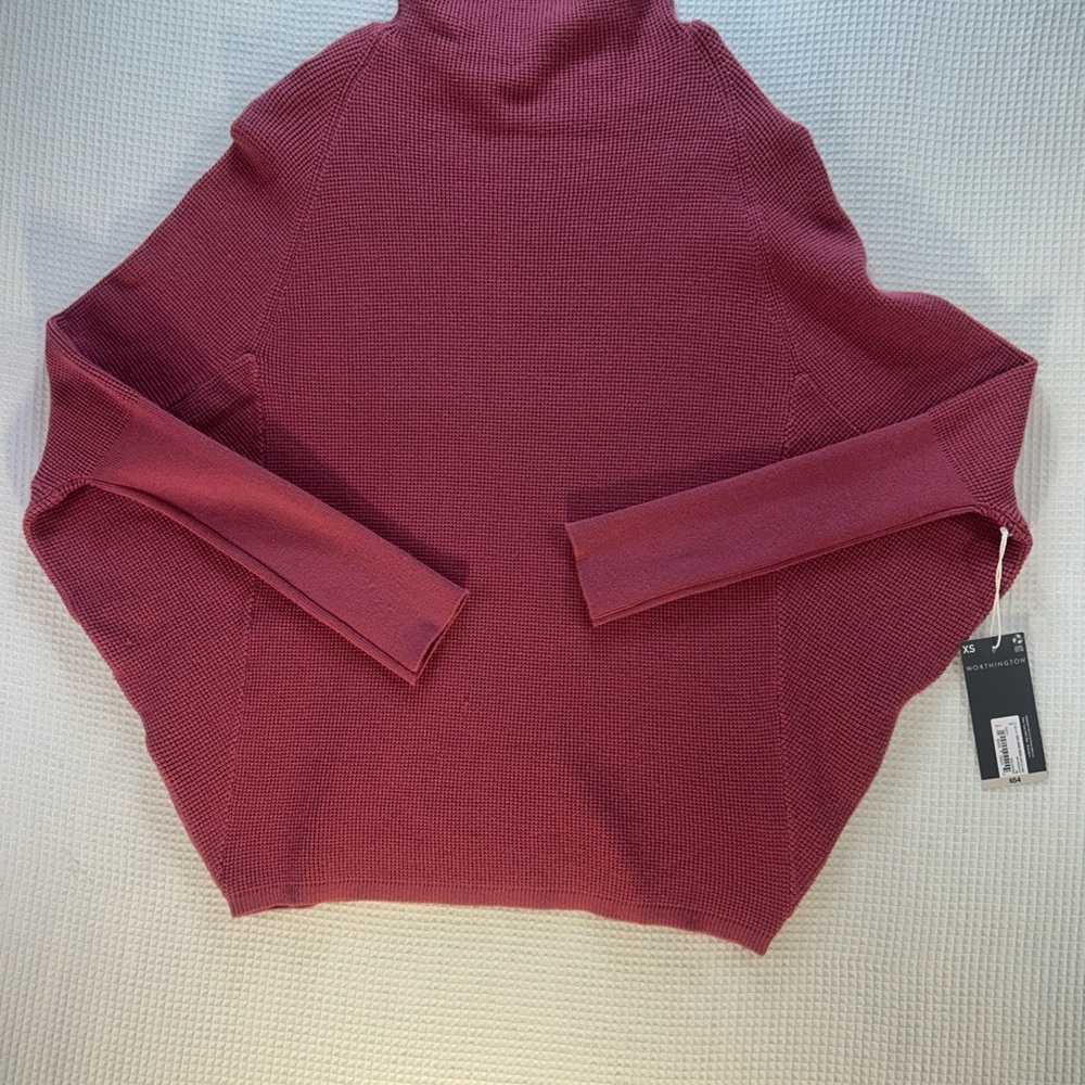 Women’s Brand New Worthington Batwing Knit Sweater Heirloom Rose Size XS